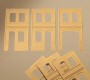 80607 Auhagen Brick walls with window and door openings yellow (6pc)